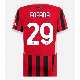 Dámské fotbalový oblečení AC Milan Youssouf Fofana #29 Domácí košile 2024-25 Krátkým Rukávem